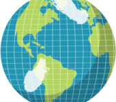 Globe illustration.